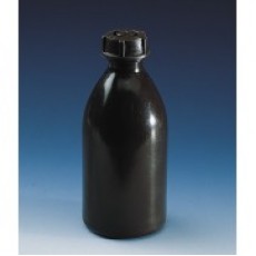 PE bottle Narrow Neck Dark Grey with screw cap