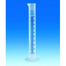 Graduated cylinder, PP, class B, blue graduations, tall form